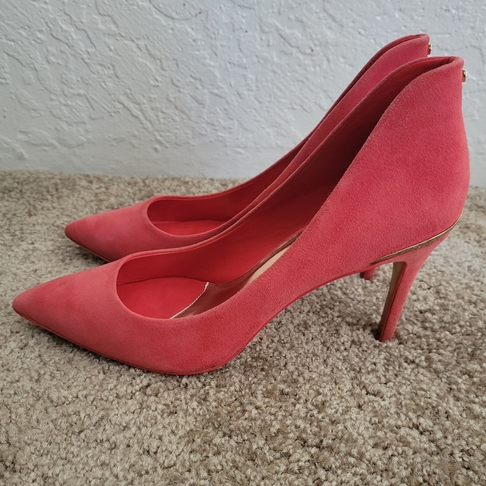 Ted Baker Saviy Red Suede Heels Size 41/10